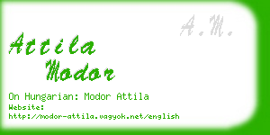 attila modor business card